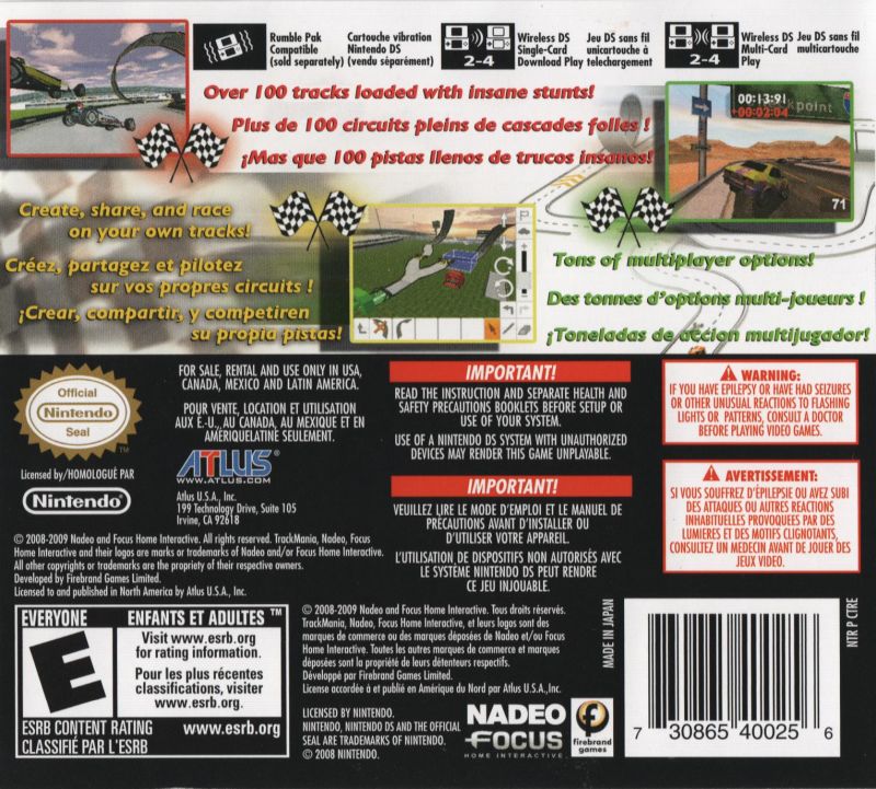 TrackMania DS - Nintendo DS - Retro Island Gaming