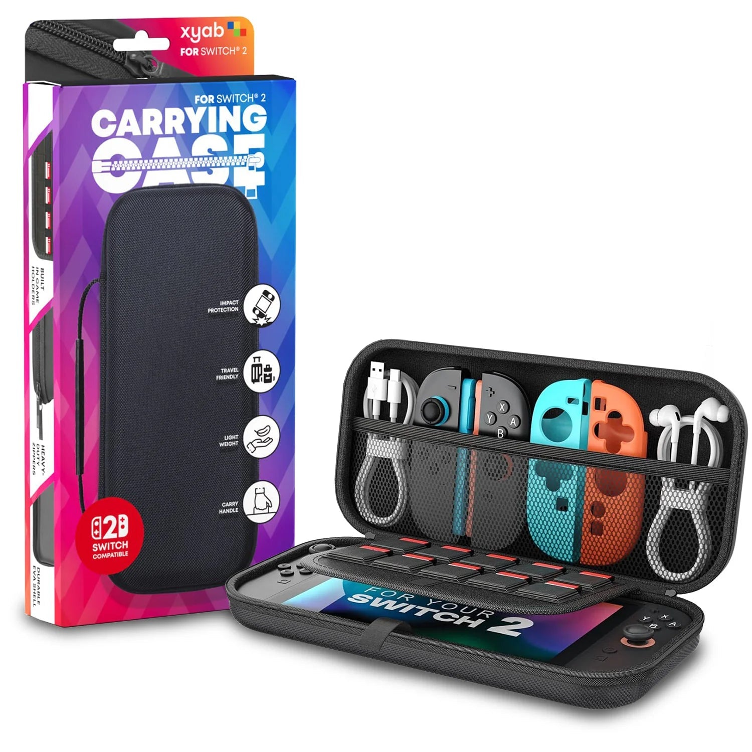 Travel Hard Shell Carrying Case for Nintendo Switch 2 - xyab – Retro ...