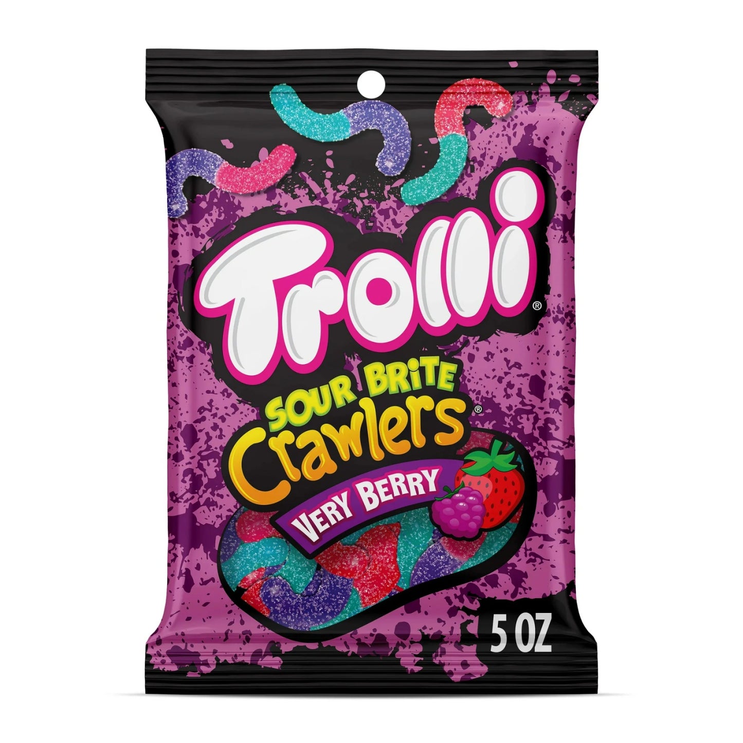 Trolli Sour Brite Crawlers: Very Berry (5 Ounce Bag) - Retro Island Gaming