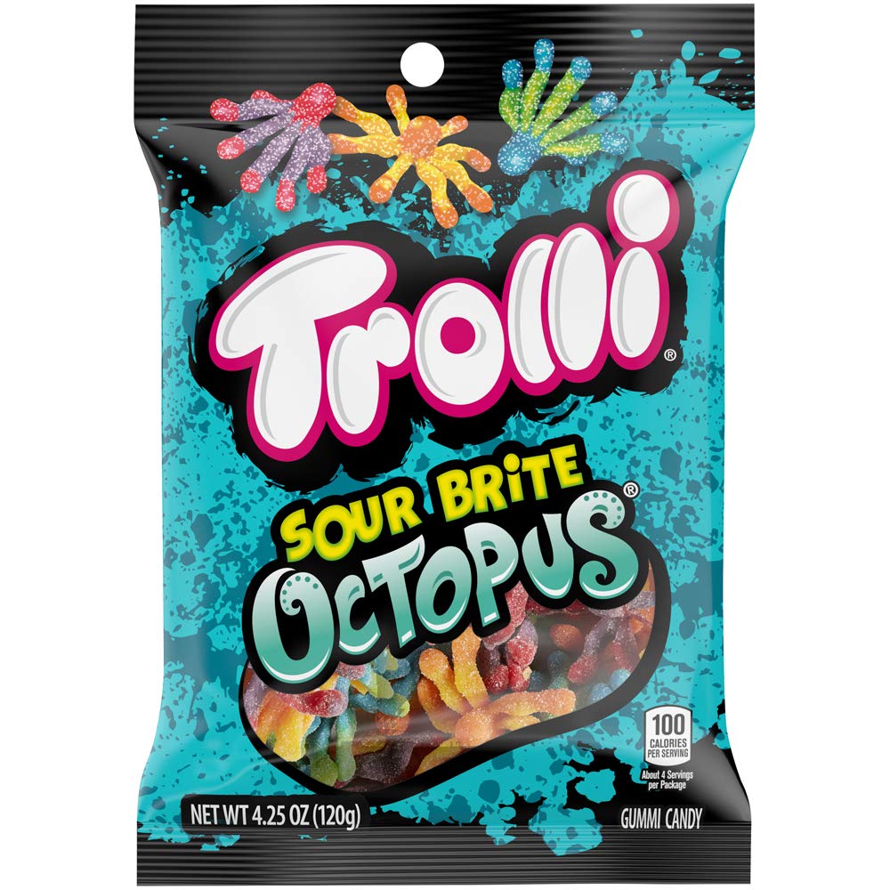 Trolli Sour Brite Octopus (4.25 Ounce Bag) - Retro Island Gaming