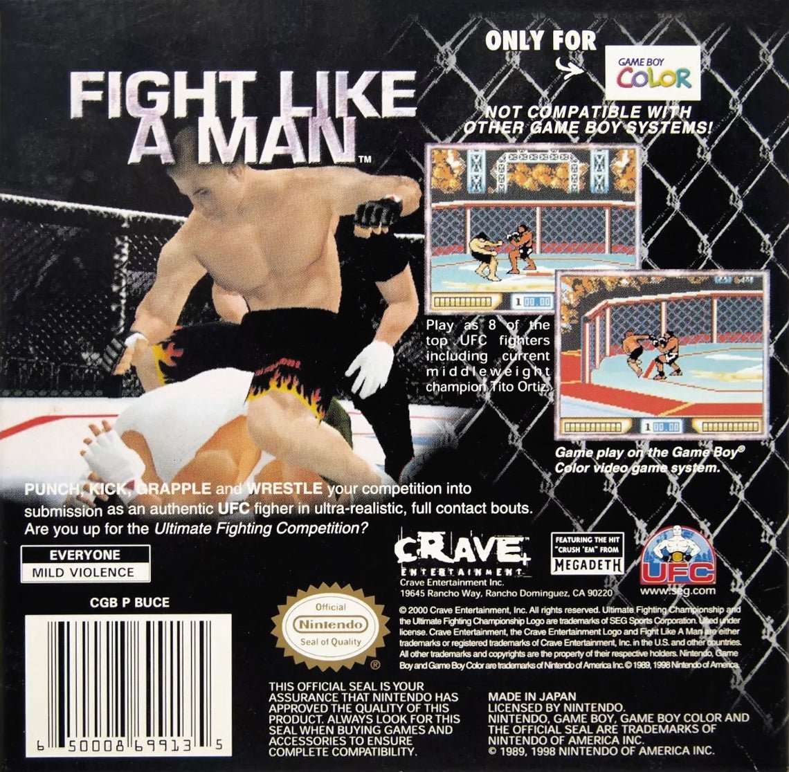 Ultimate Fighting Championship - GameBoy Color - Retro Island Gaming