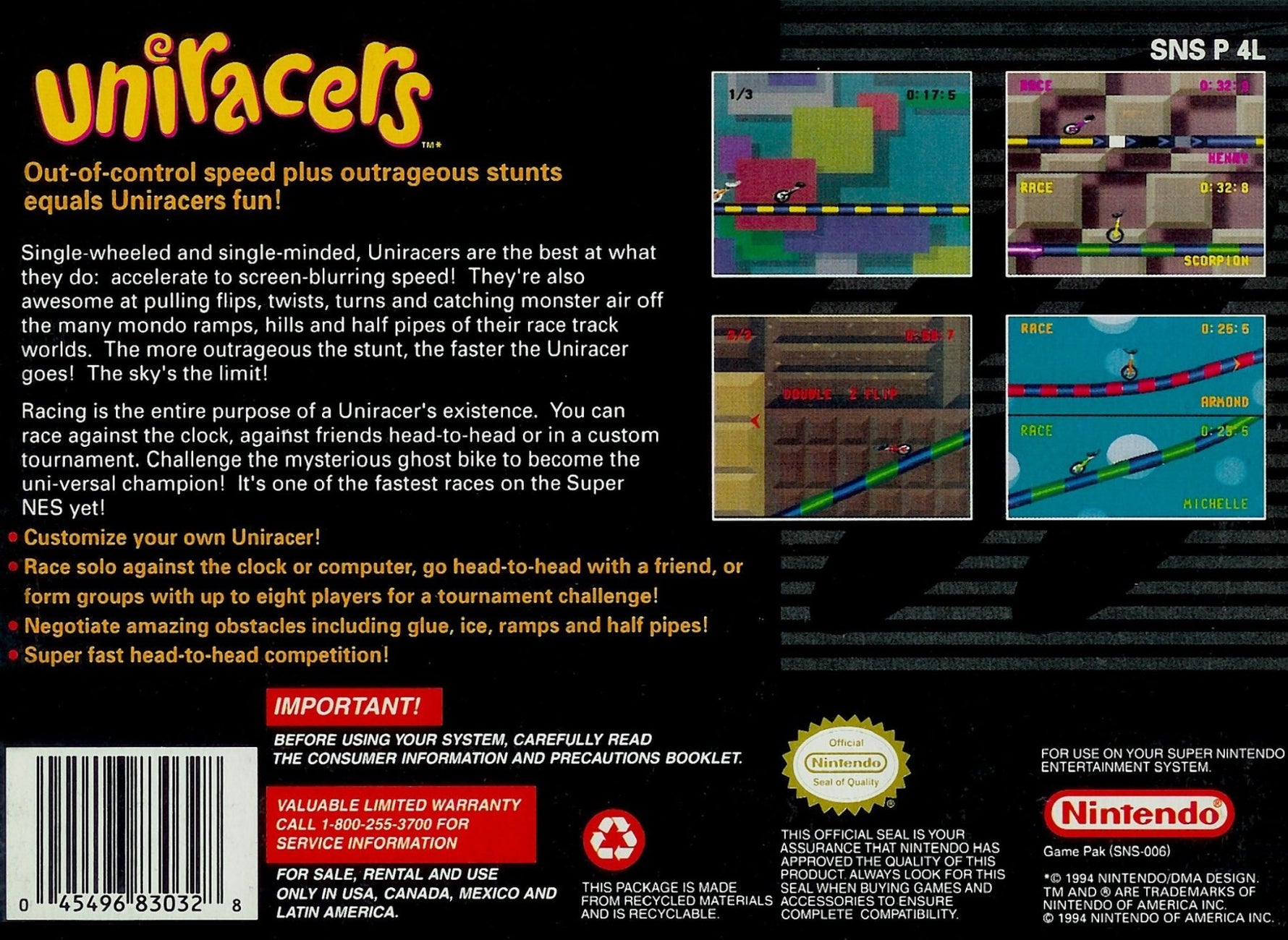 Uniracers - Super Nintendo - Retro Island Gaming