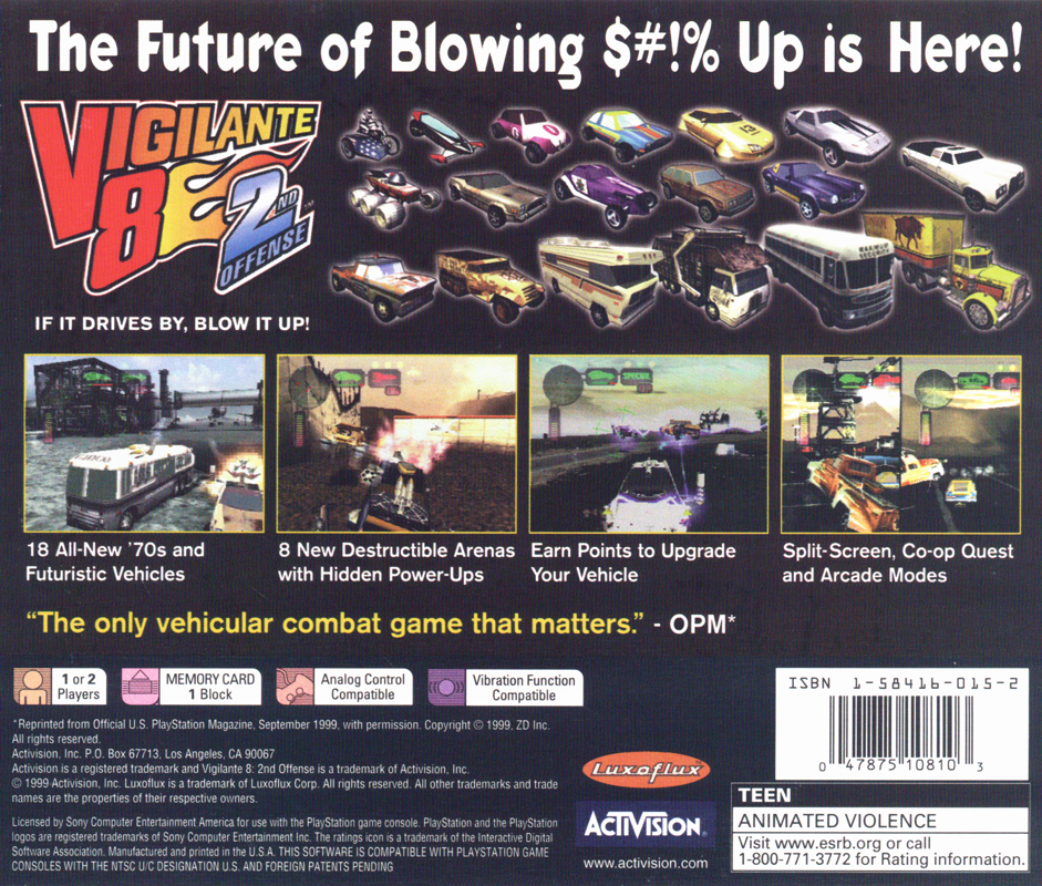 Vigilante 8 2nd Offense - Playstation - Retro Island Gaming