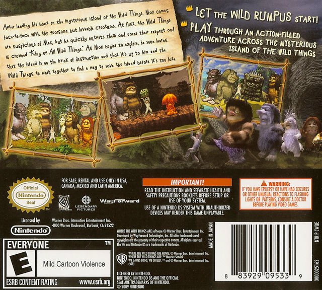 Where the Wild Things Are - Nintendo DS - Retro Island Gaming