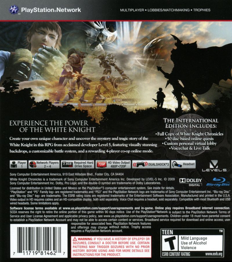 White Knight Chronicles International Edition - Playstation 3 - Retro Island Gaming