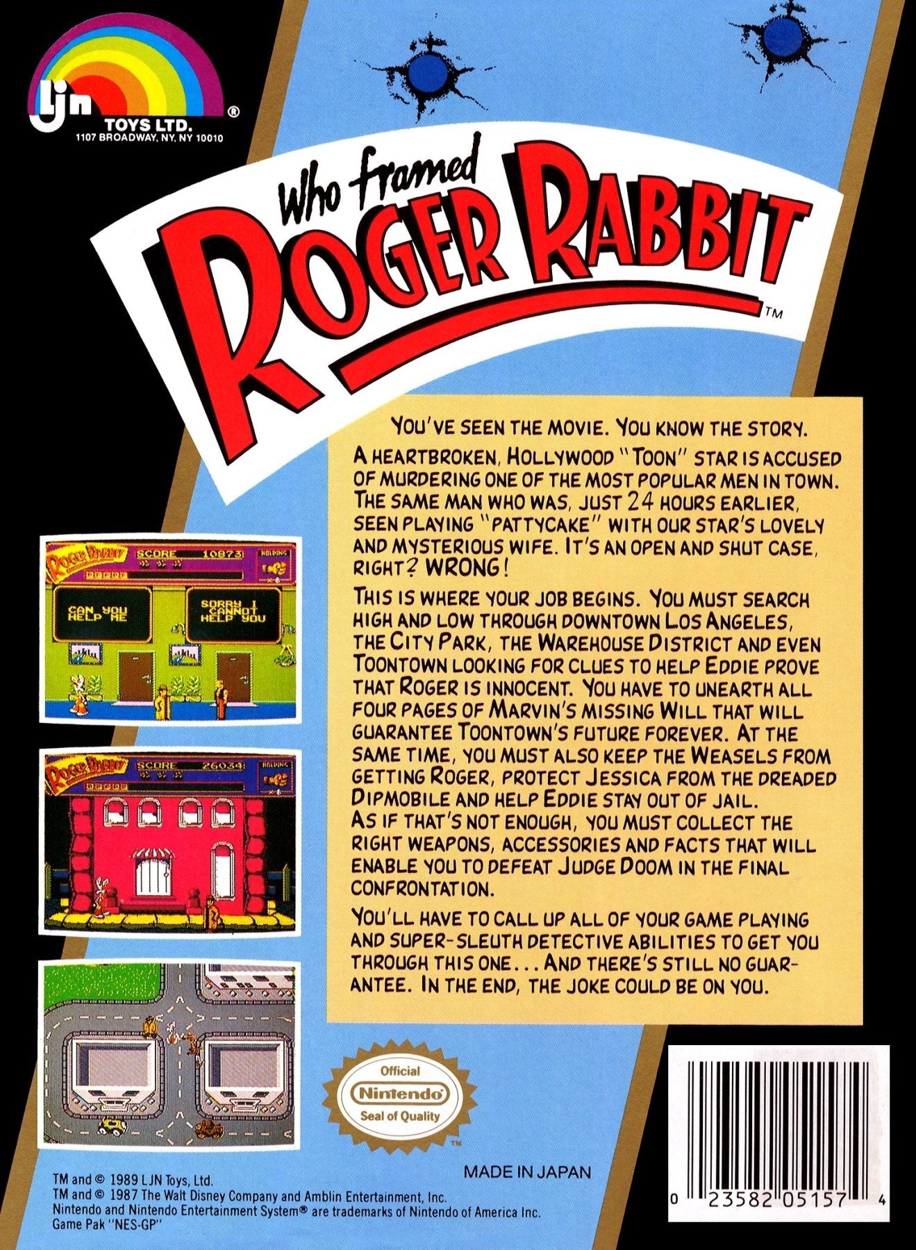 Who Framed Roger Rabbit - NES – Retro Island Gaming