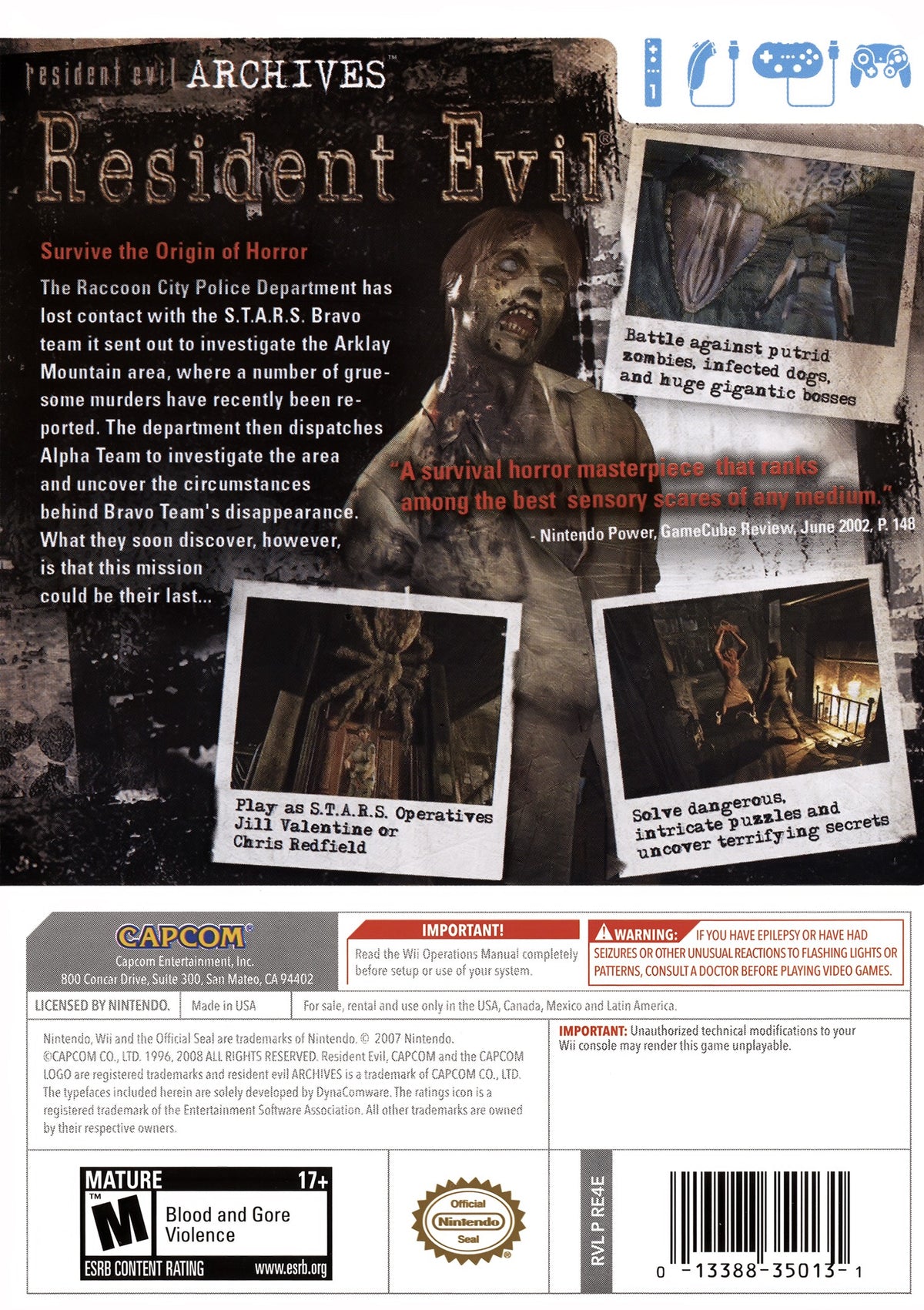 Resident Evil Archives: Resident Evil - Wii