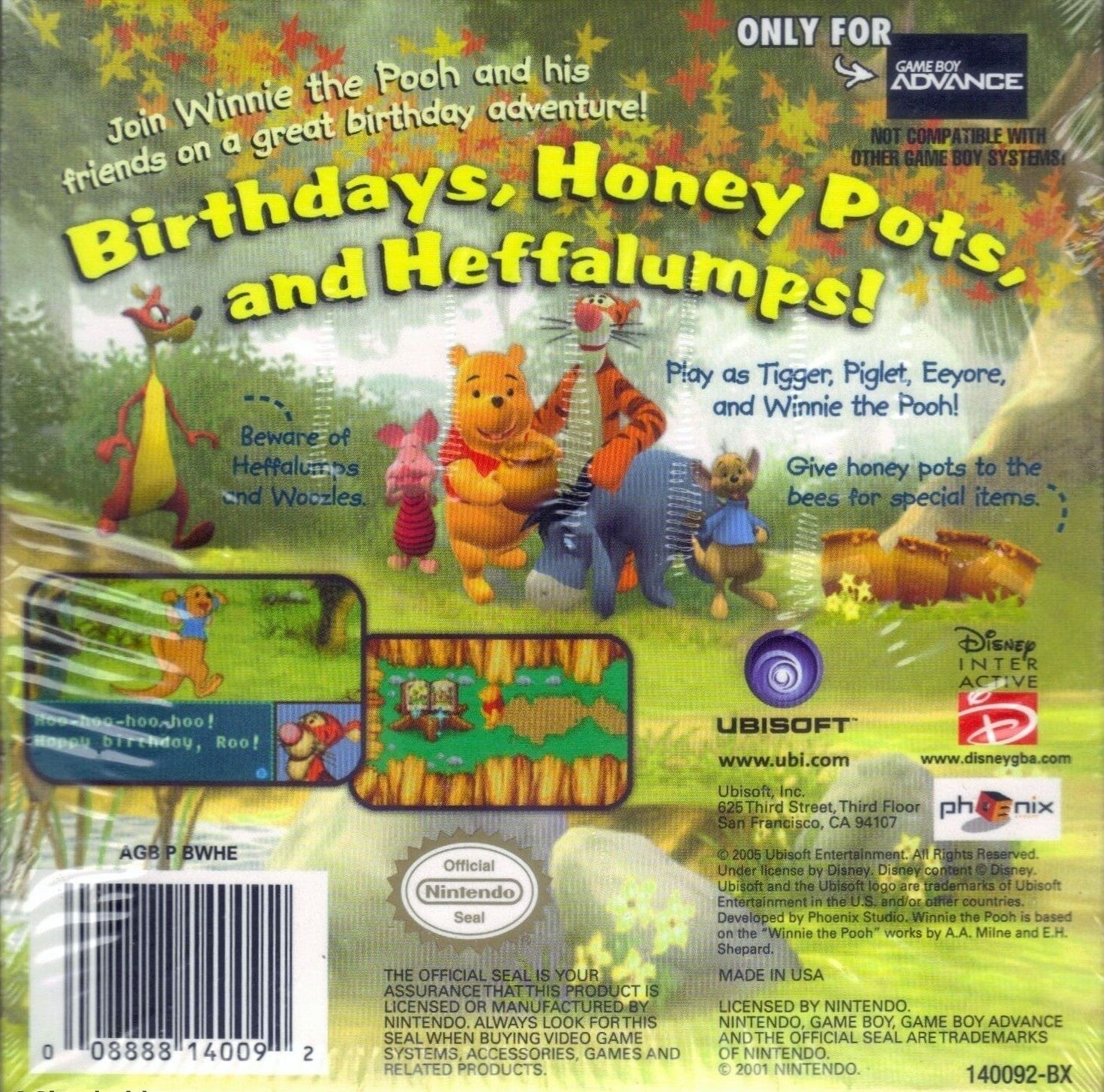 Winnie the Pooh Rumbly Tumbly Adventure - GameBoy Advance – Retro ...