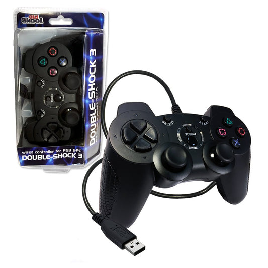 Wired Playstation 3 Controller - Old Skool - Retro Island Gaming