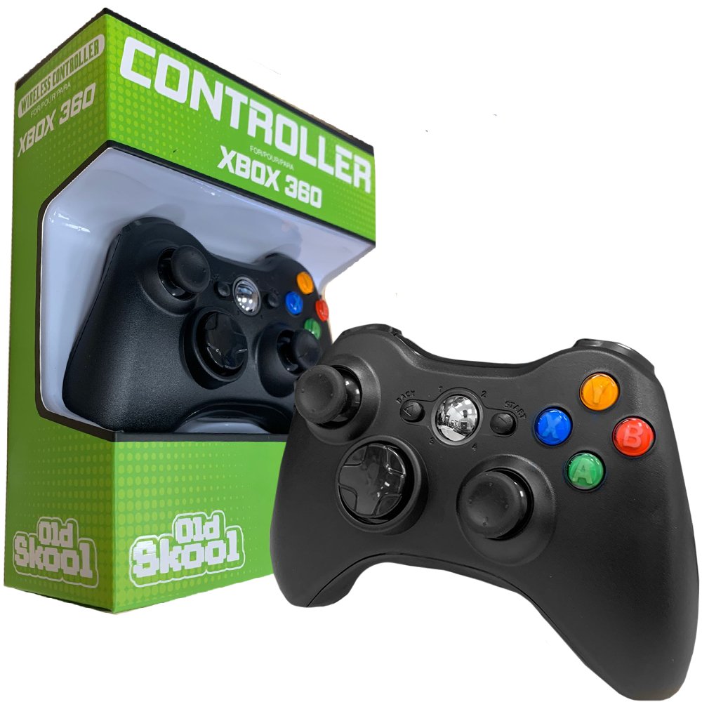 Old Skool Wired Controller For Xbox 360 & PC - White, Dual Analog With Rumble