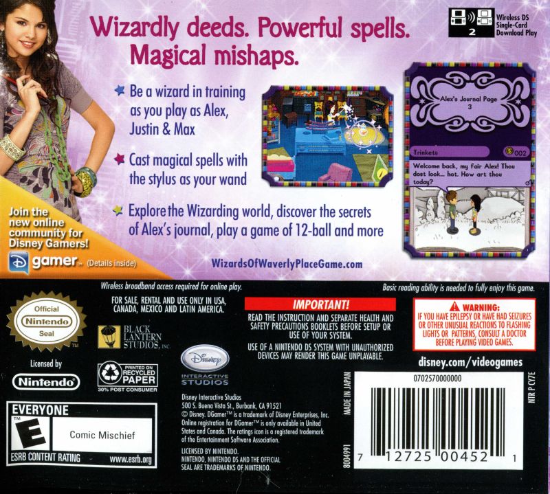 Wizards of Waverly Place - Nintendo DS - Retro Island Gaming