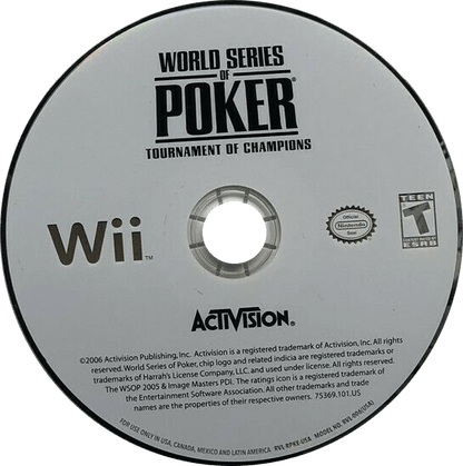 World Series of Poker Tournament of Champions 2007 - Wii - Retro Island Gaming