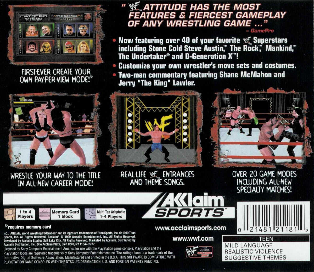 WWF Attitude - Playstation - Retro Island Gaming