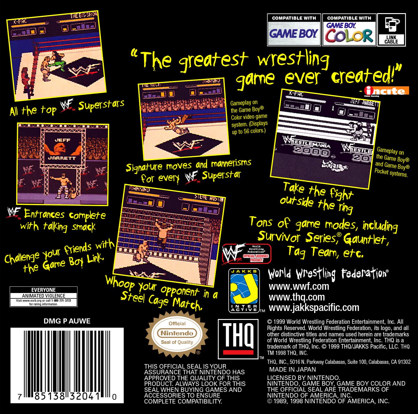 WWF Wrestlemania 2000 - GameBoy Color - Retro Island Gaming