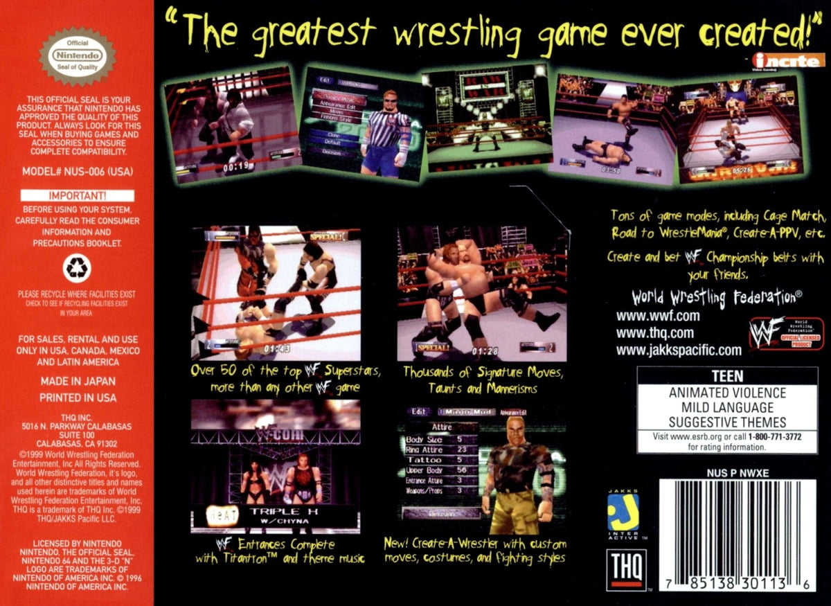WWF Wrestlemania 2000 - Nintendo 64 - Retro Island Gaming