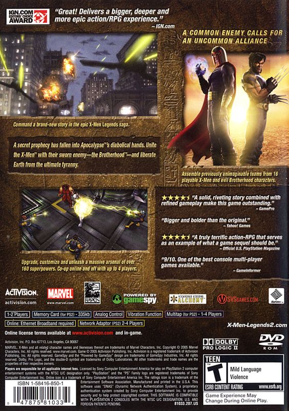 X - men Legends 2 [Greatest Hits] - Playstation 2 - Retro Island Gaming