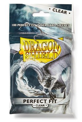 x100 Dragon Shield Perfect Fit Sleeves (Clear) - Retro Island Gaming