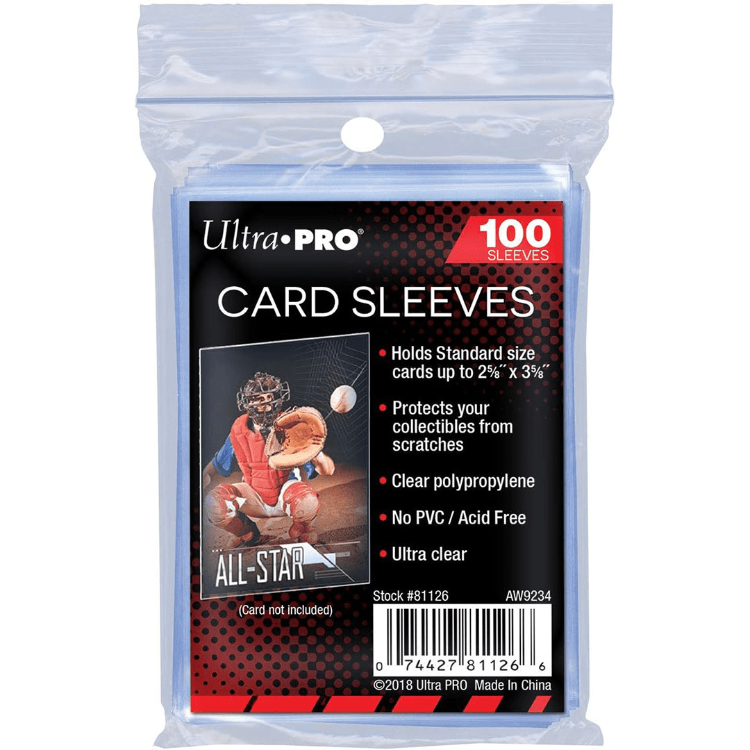 x100 Penny Sleeves® Clear Soft Card Sleeves 2.5" x 3.5" - Ultra PRO - Retro Island Gaming