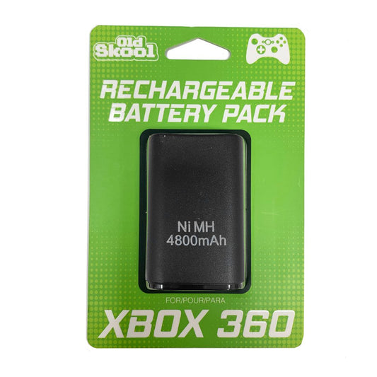 Xbox 360 Rechargeable Battery Pack (Black) - Old Skool - Retro Island Gaming