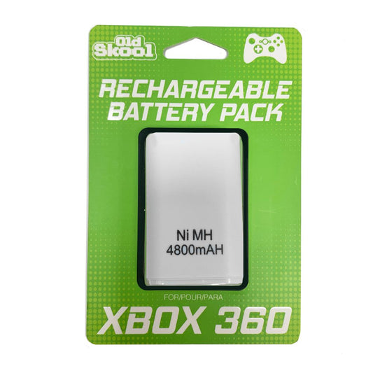 Xbox 360 Rechargeable Battery Pack (White) - Old Skool - Retro Island Gaming
