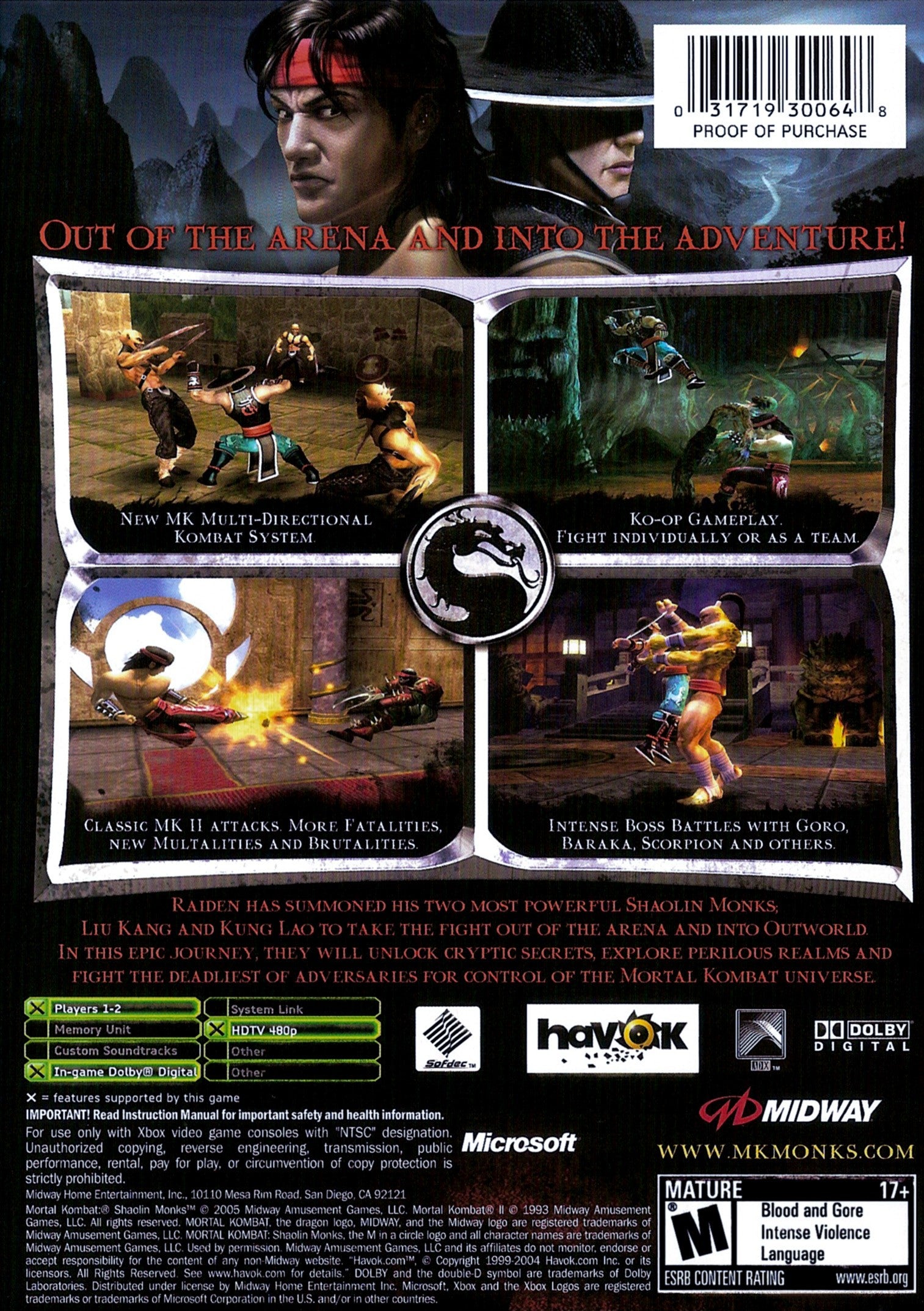 Mortal Kombat Shaolin Monks - Xbox – Retro Island Gaming