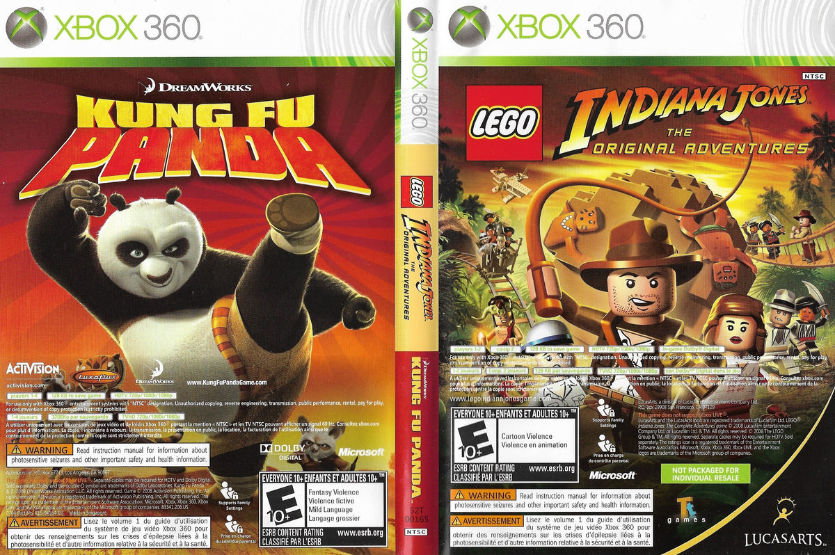 LEGO Indiana Jones and Kung Fu Panda Combo - Xbox 360 - Retro Island Gaming