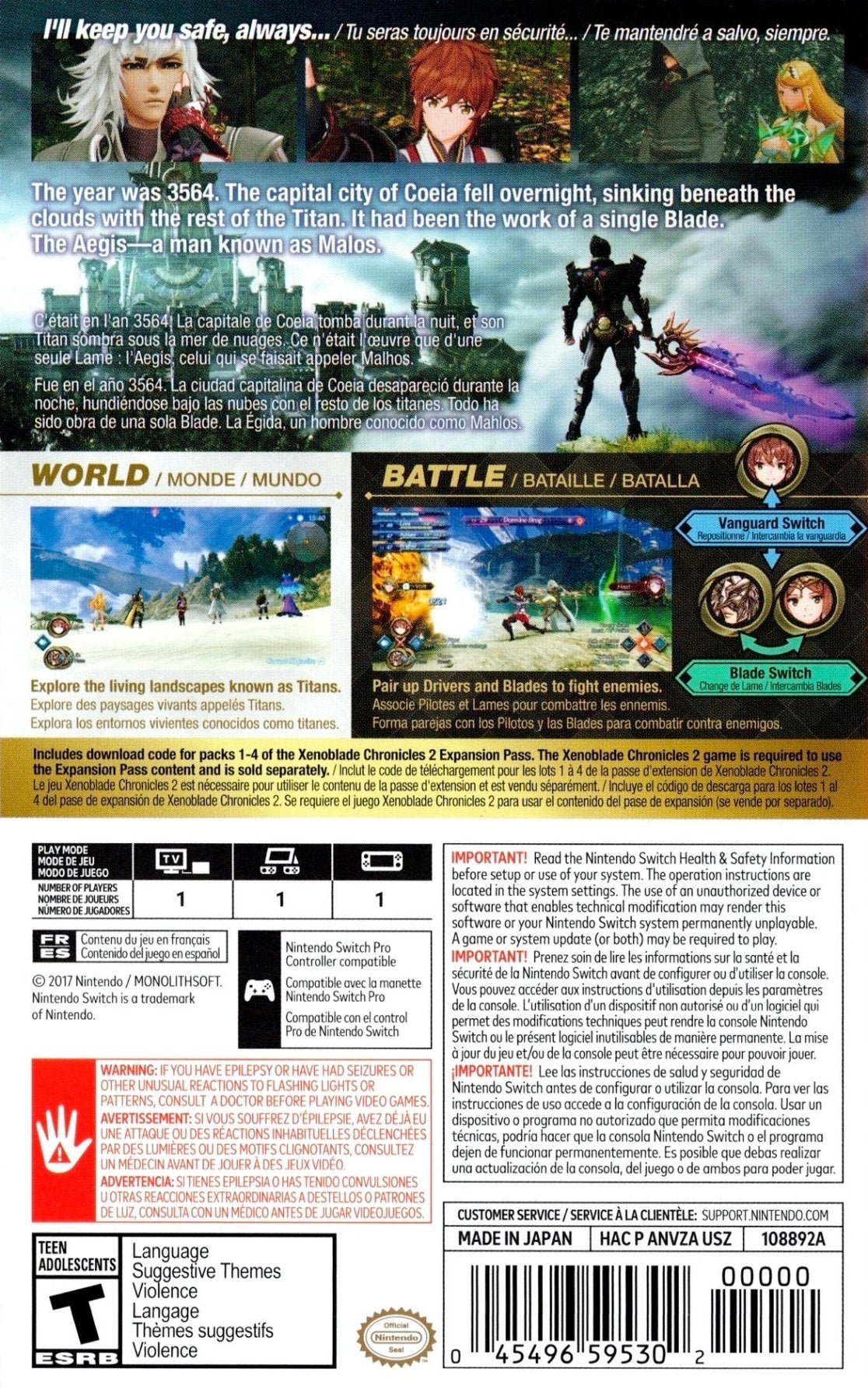 Xenoblade Chronicles 2: Torna The Golden Country - Nintendo Switch - Retro Island Gaming