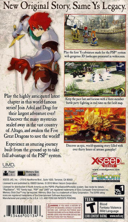 Ys Seven - PSP - Retro Island Gaming