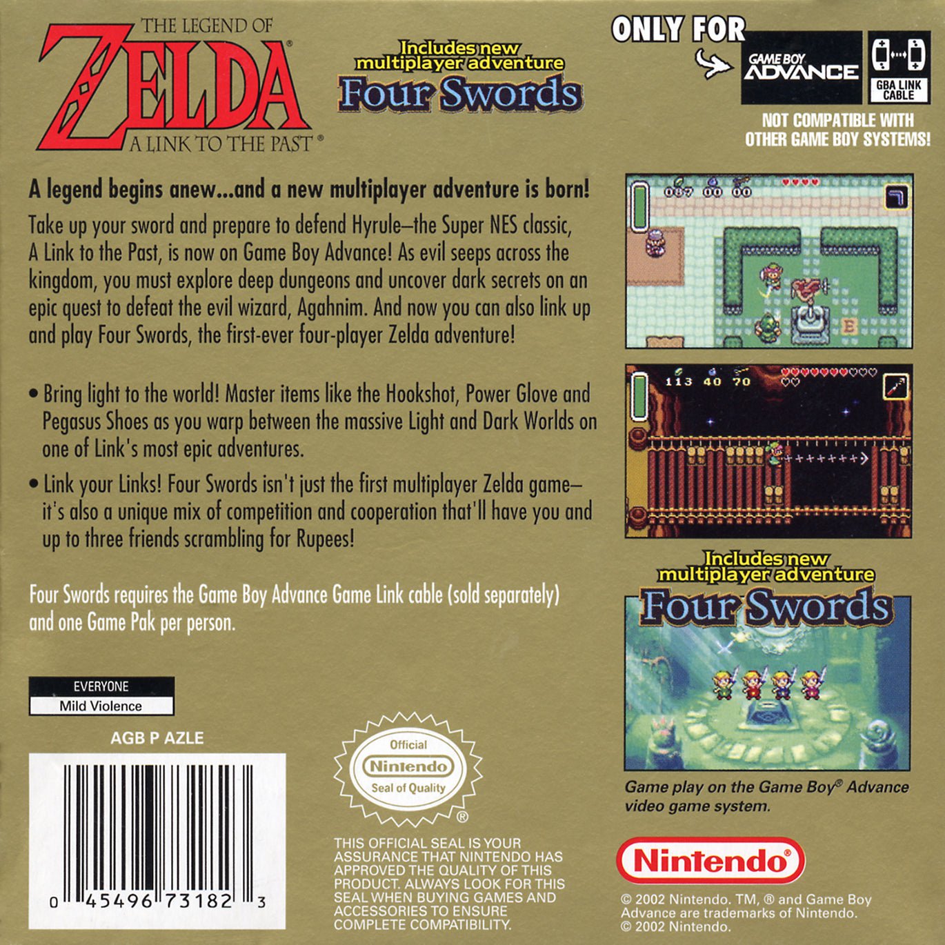 Zelda Link to the Past - GameBoy Advance - Retro Island Gaming