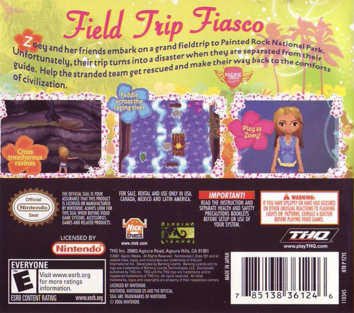 Zoey 101 Field Trip Fiasco - Nintendo DS - Retro Island Gaming