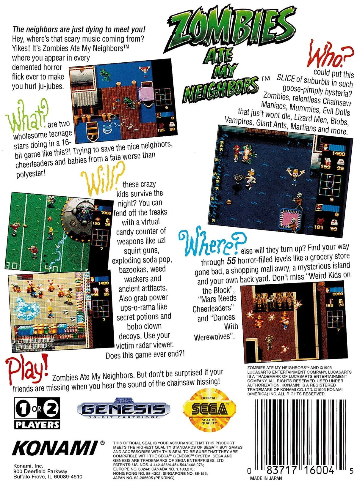 Zombies Ate My Neighbors - Sega Genesis - Retro Island Gaming